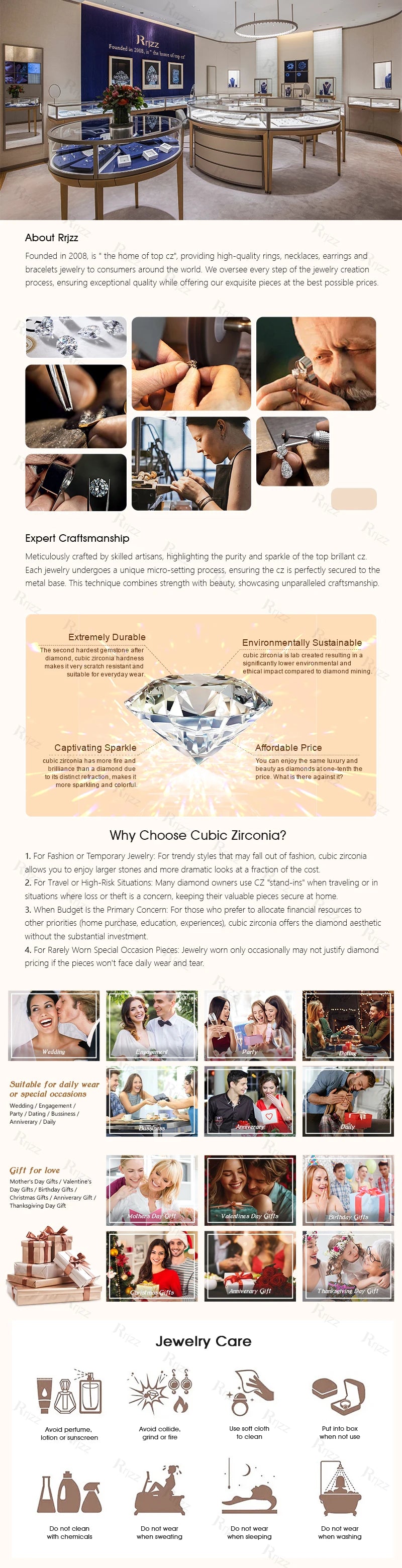 Rrjzz Exquisite Micro CZ Simulated Diamond Band Ring 14k Gold-Plated Couple Rings Luxury Jewelry for Women Men Anniversary Gift