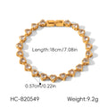 Ars Dainty Tennis Bracelet 18k Gold Plated Chain Bracelets Stainless Steel Bracelet Multi Zircon Bracelets Jewelry Gift for Her