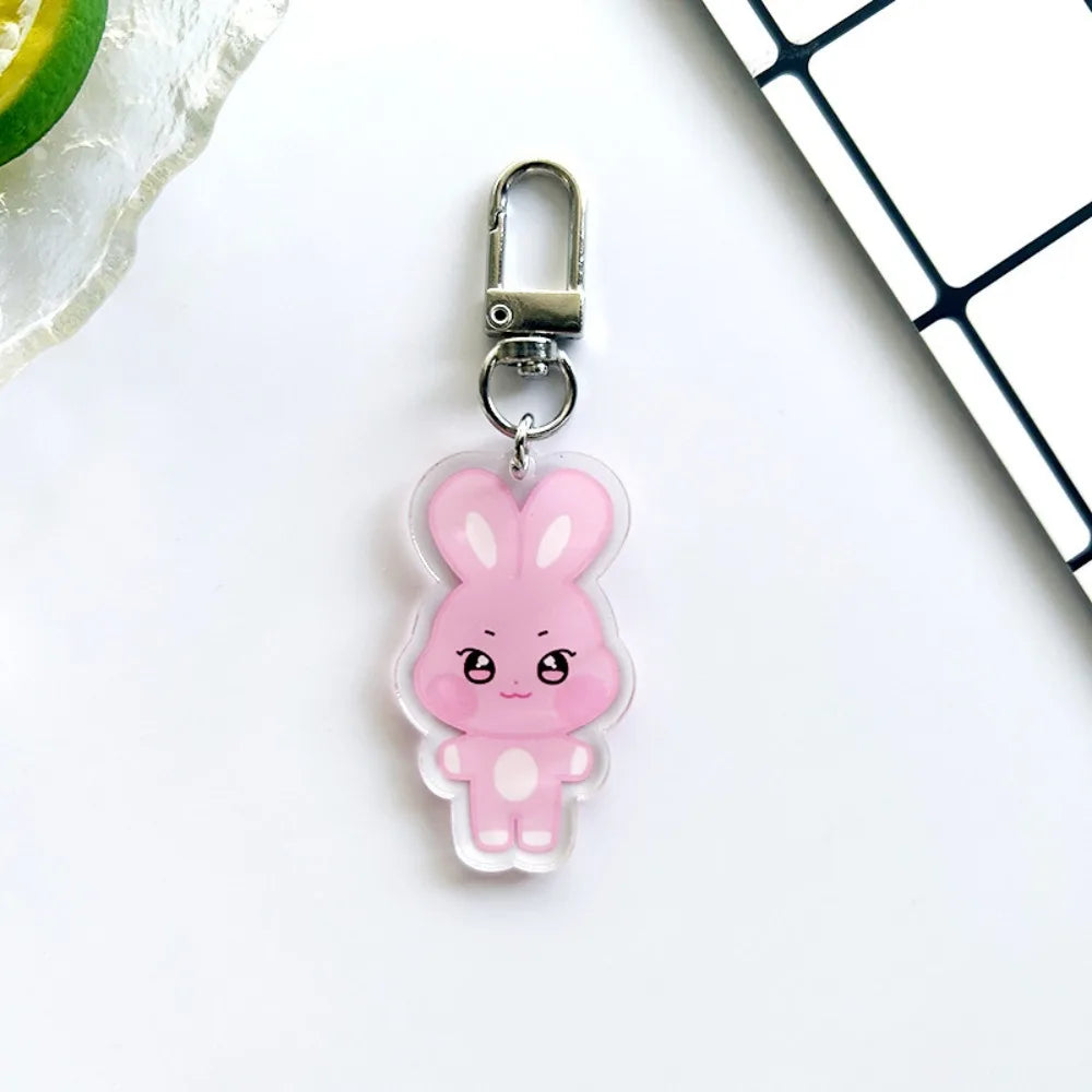 Cartoon Keychain Albums ANITEEZ Key Chain Hongjoong Seonghwa Yunho Yeosang San Keyring Pendant Accessories Fans Gift