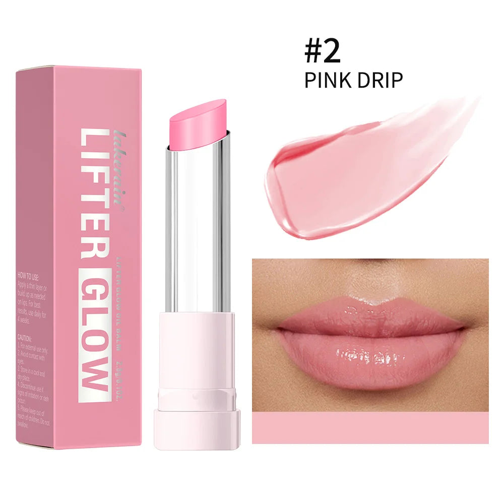 Lip Balm Glossy Glazed Finish Improves Lip Lines Hydration Plump Lip Balm 24HR Long Lasting Moisturizing Treatment 10 Colors