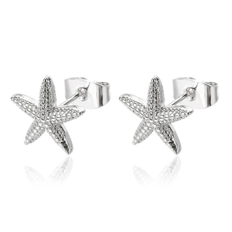 Cute Small Zircon Stud Earrings For Women Girls Gold Color Stainless Steel Earrings Wedding Jewelry Gifts aretes aros mujer