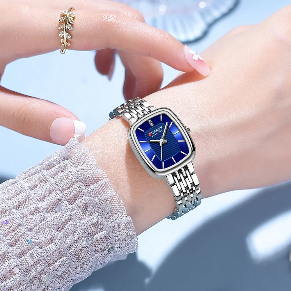 CURREN 9093 Women's Square Waterproof Watch; Simple Casual Women's Watch; Fashionable Women's Watch Ladies' wristwatch