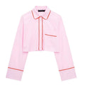 2024 Spring Woman Sets Lapel Long Sleeves Single Breasted Shirt Top +Mid Elastic Waist Lace-Up Female Wide Leg Long Pant