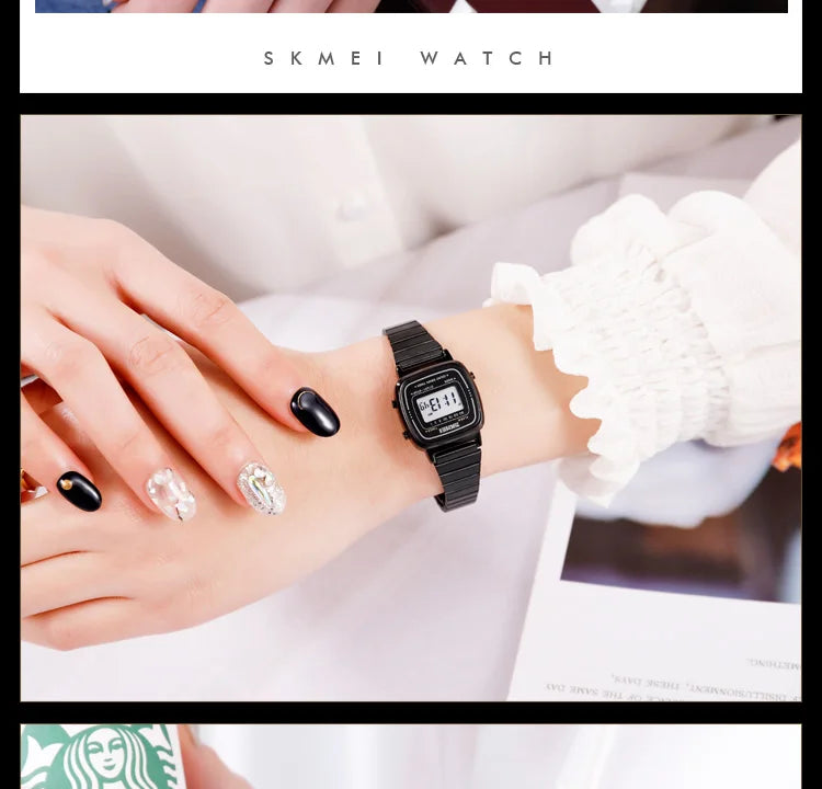 SKMEI 1901 Brand Luxury Watch Women Fashion Sport Waterproof Electronic Watches Ladies Watches Small Reloj Digital Wristwatch