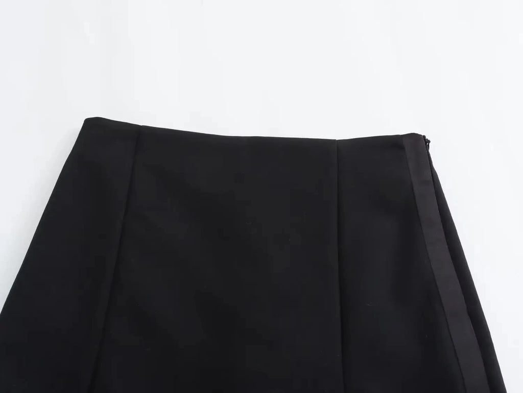 HH Summer Women's Short and Unique Tight Bra 2-piece Set Vintage Elegant Women's High Waist A-line Slim Fit Short Skirt Set