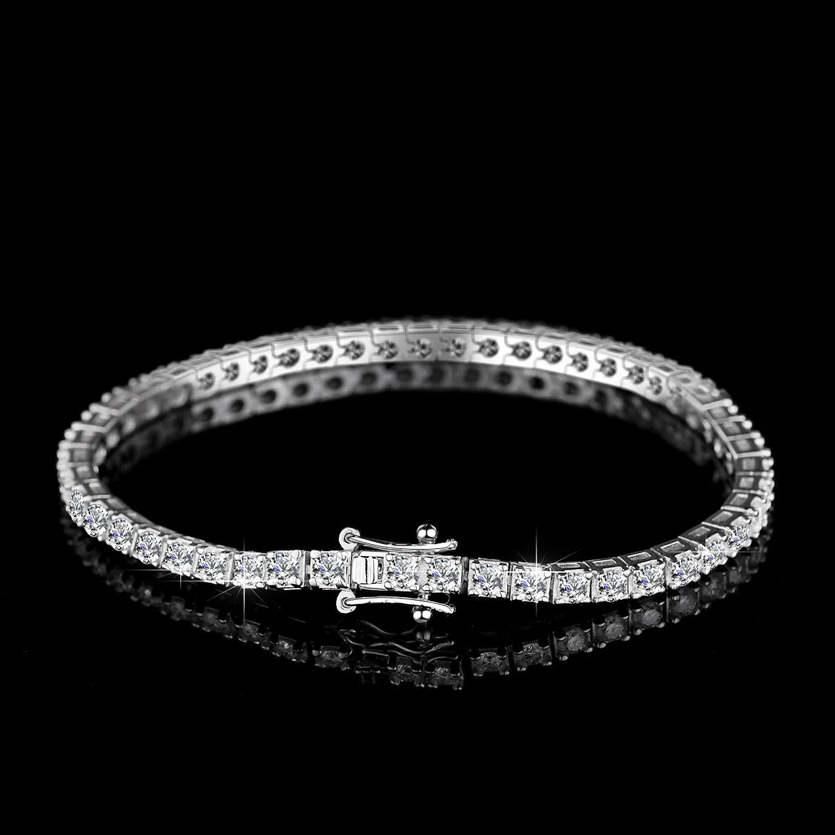 Factory Price Unisex Hip Hop Moissanite Tennis Chain for Women S925 Sterling Silver Gold Man Bracelet Hiphop Jewelry