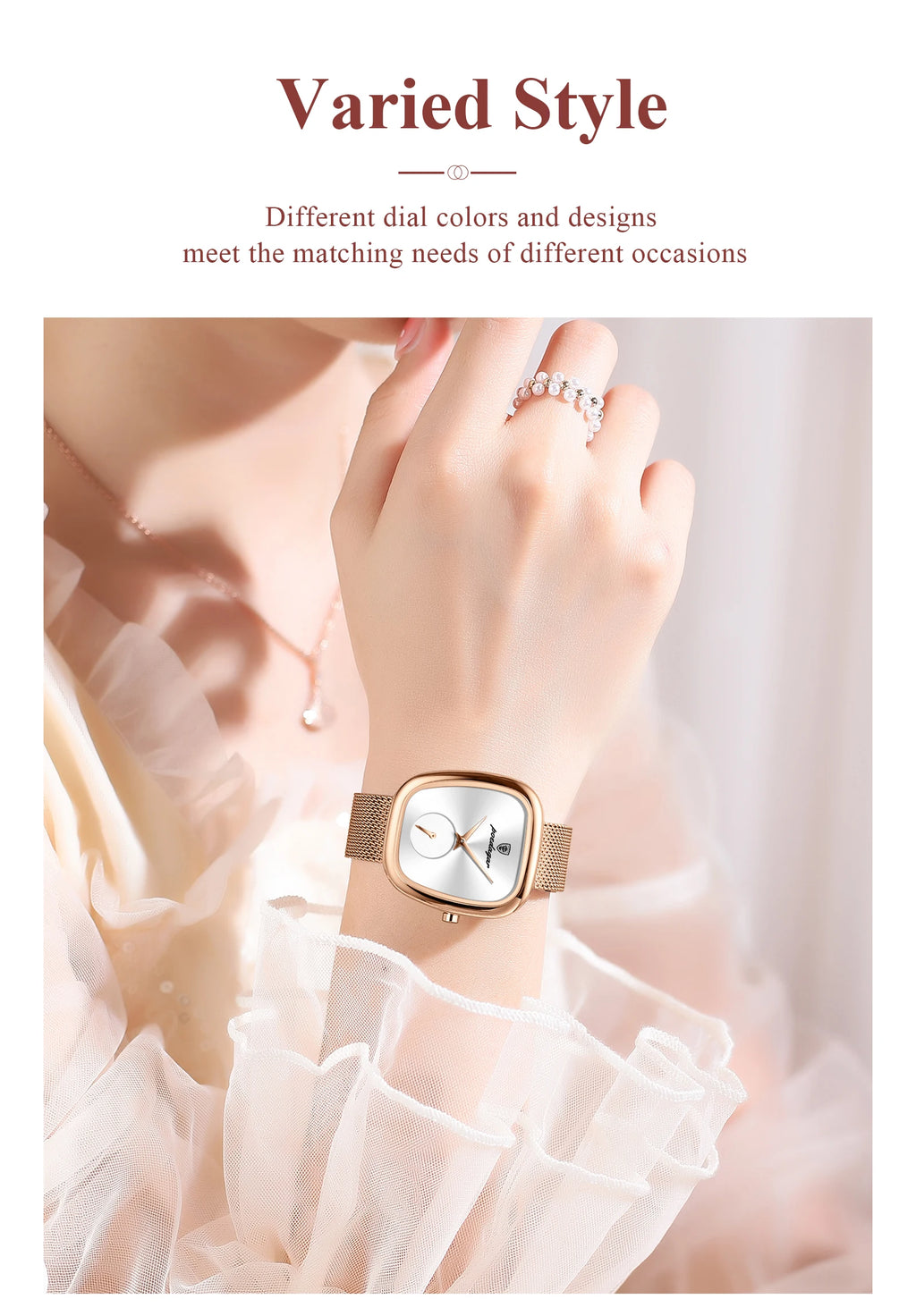 POEDAGAR Luxury Brand Woman Watch Waterproof Stainless Steel Mesh Women's Watches Fashion Elegant Quartz Ladies Wristwatch Reloj
