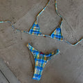 Micro Bikinis 2025 Sexy Women Swimsuit Swimwear Female Brazilian Bikini Set Biquini Bathing Suit Plaid Swimming Suits Beachwear