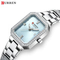 CURREN 9102 Women's Small Square Quartz Watch Waterproof Diamond Women's Watch