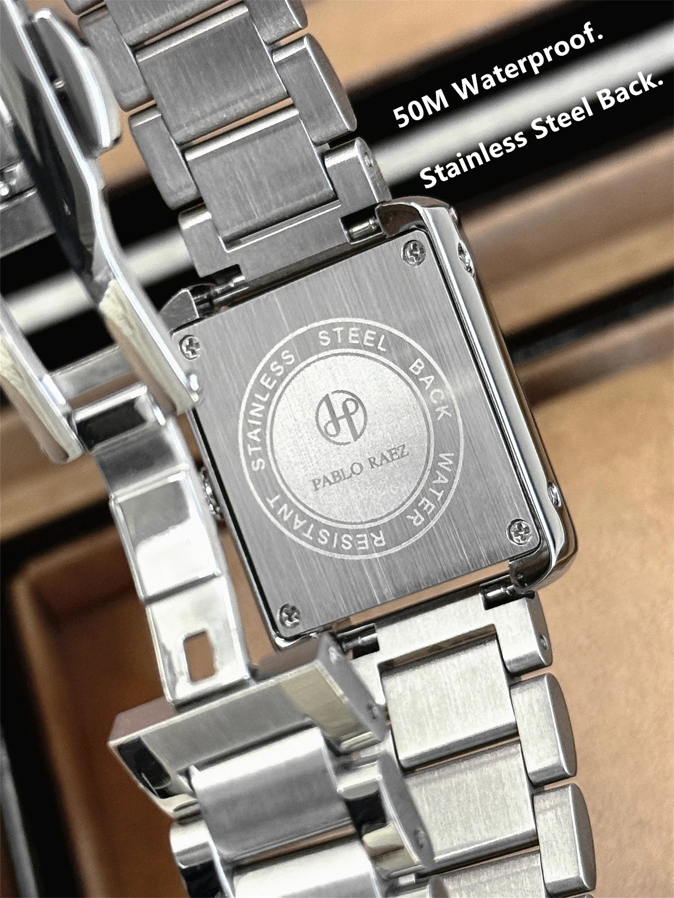 PABLO RAEZ Actual Photo Watch for Women Top Brand Luxury 50m Waterproof Quartz Ladies Watch Tonneau Shape Stainless Steel