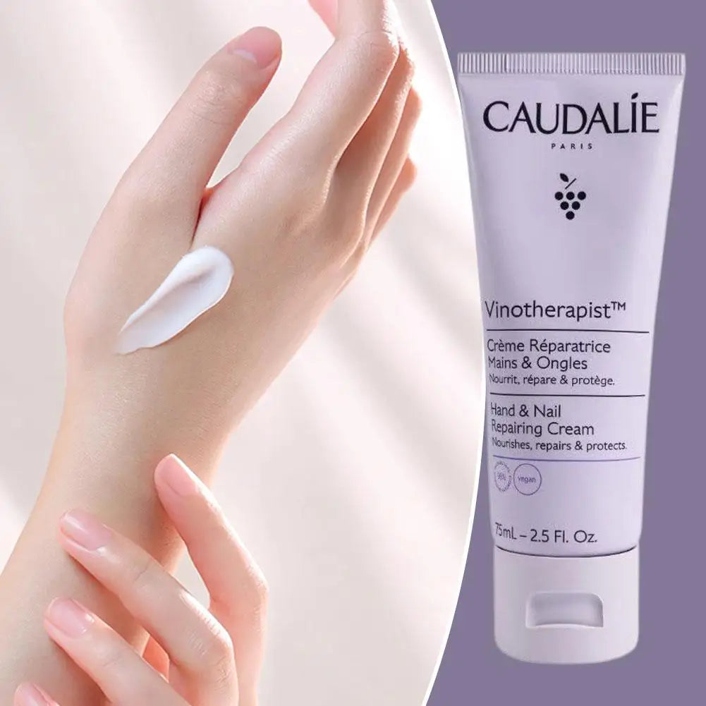 Caudalie Korea 75ml Grapeseed Hand Cream -Hydrates Moisturizes Nourishes Brightens Improves Elasticity Softens Reduces Roughness