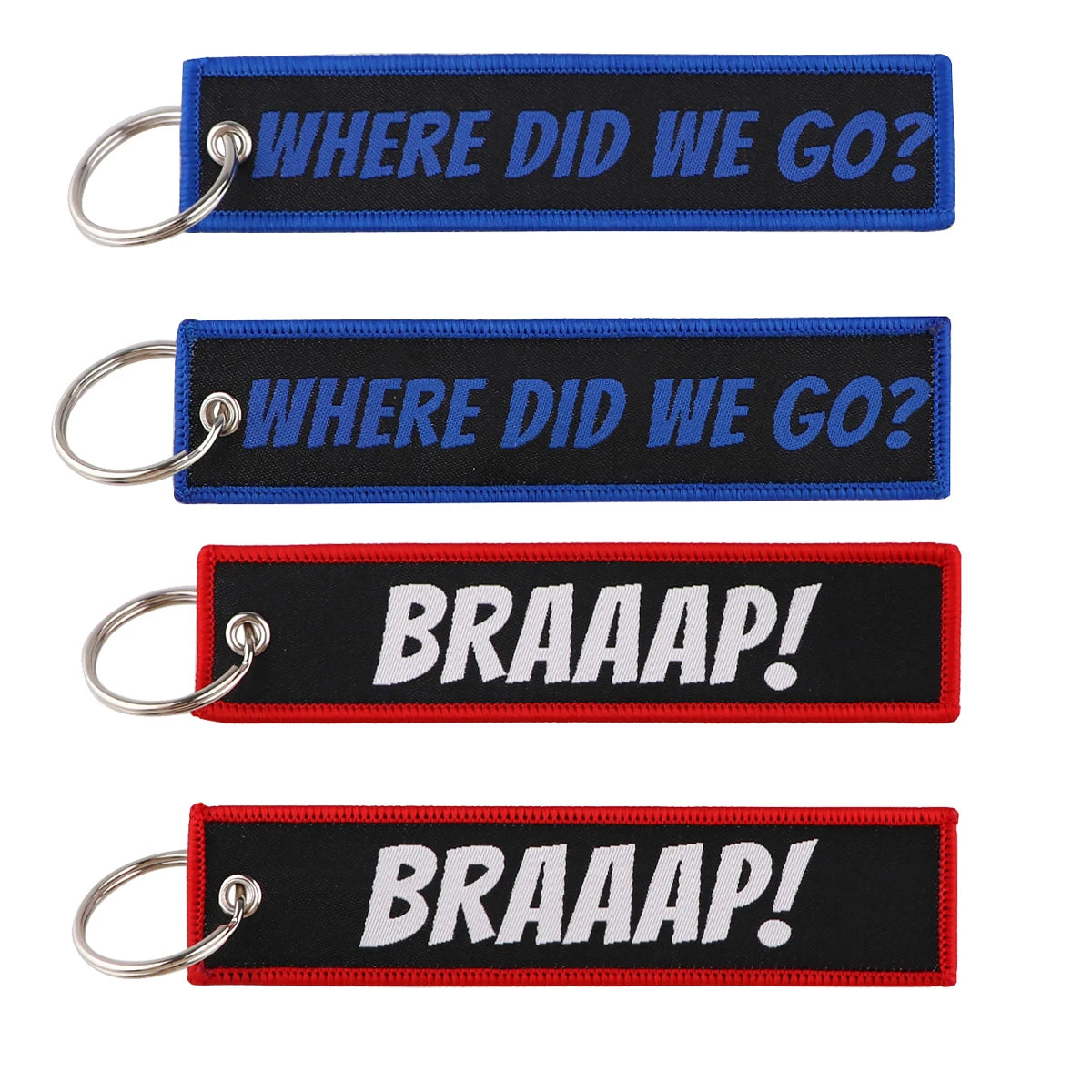 Creative Letter Car Key Chain Funny Quotes Keychains for Men Embroidered Key Tags key ring holder Motorcycle Tag Chaveiro