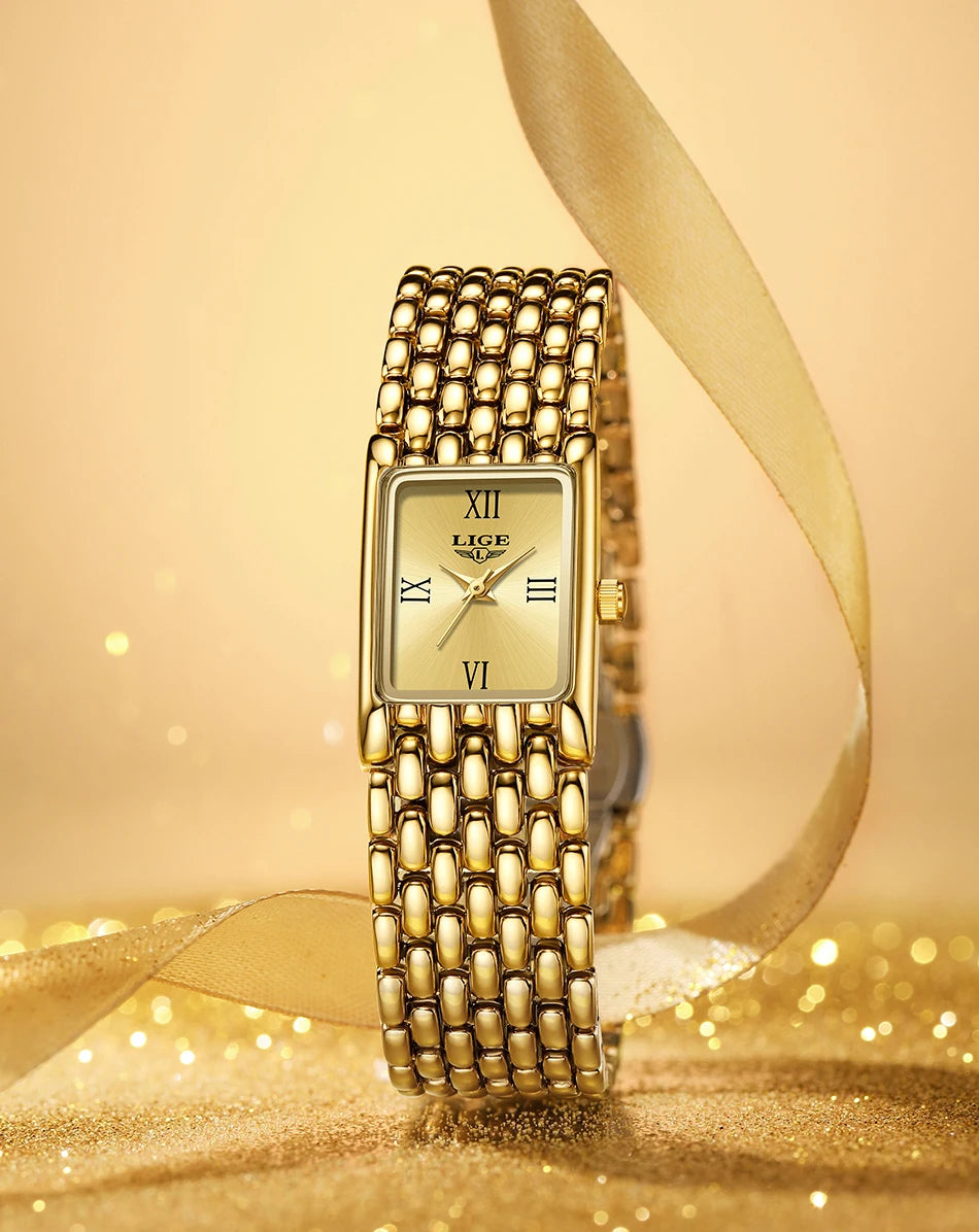 New LIGE Quartz Women Watches For Couples Stainless Steel Business Men's Clock Casual Minimalist Women Gift Watch Pareja Regalo