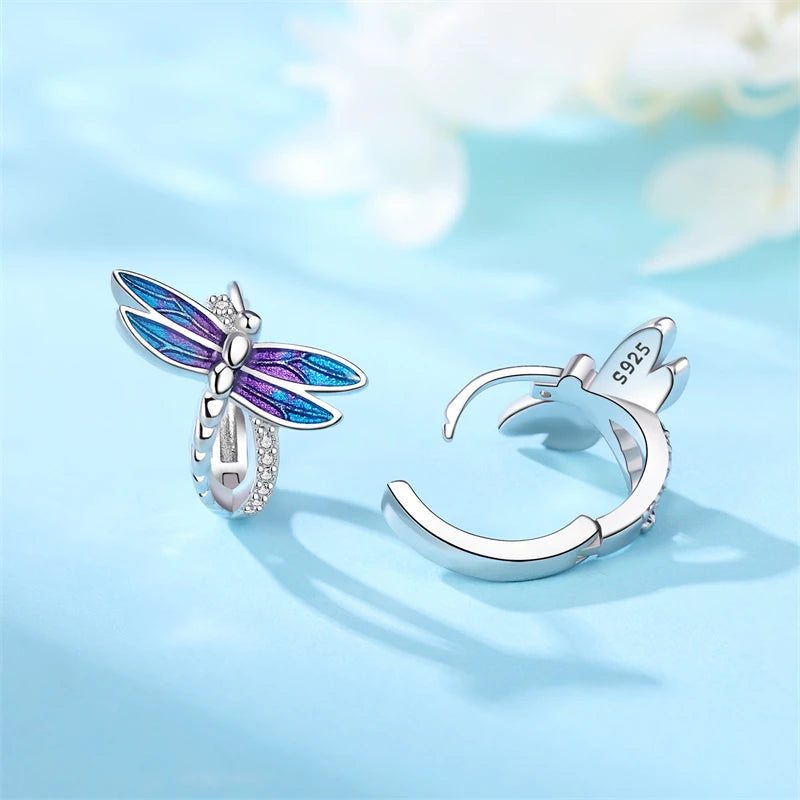 925 Sterling Silver Earrings Simple Star Moon insect Starlight Earrings For Women Wedding Engagement Charm Earrings Jewelry Gift