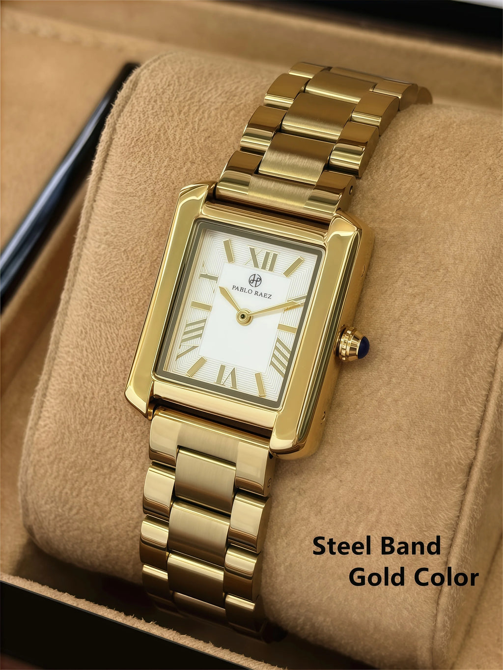 PABLO RAEZ Actual Photo Watch for Women Top Brand Luxury 50m Waterproof Quartz Ladies Watch Tonneau Shape Stainless Steel