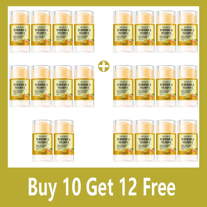 Turmeric&Vitamin C Neck Facia  Care Wrinkle Lines Lifting Whitening Tighten Double Chin Anti-age Rejuvenation Skin Care Product