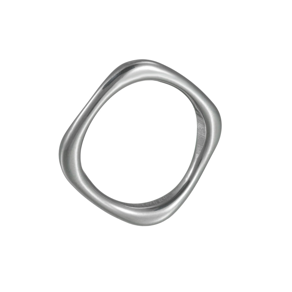 Trendy Dainty Square Ring Women Stainless Steel Geometric Thin Design Gold Silver Color Fashion Jewelry Gifts
