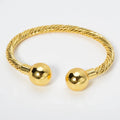 Diana Baby Jewelry on Hand 18K Gold Plated Bangle Women Jewelry Luxury Twist Charms African Cuban Dubai Birthday Gift Female