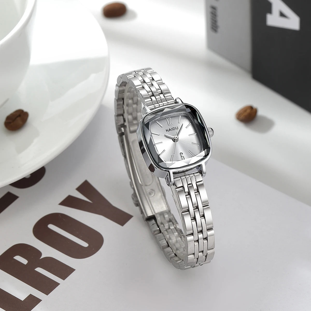 Fashionable Casual Simple Versatile Stainless Steel Strap Quartz Watch Women's Watch