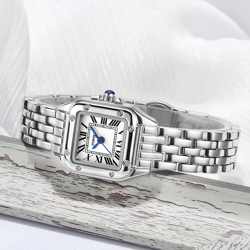 New student temperament, niche, light luxury, fashionable, exquisite, simple, ultra-thin steel strip quartz women's watch