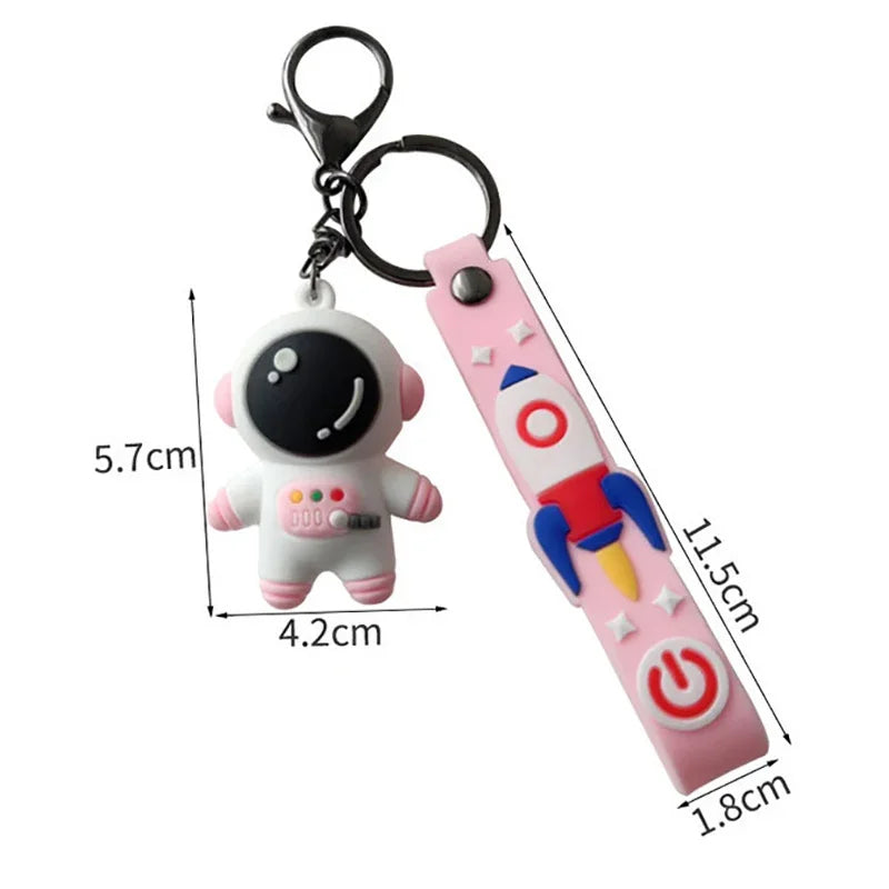 Keychains Astronaut Kawaii Key Chain Spacemen Cute Lovely Pendant Car Key Decoration Cartoon Couple Pendant Friendship Keychain