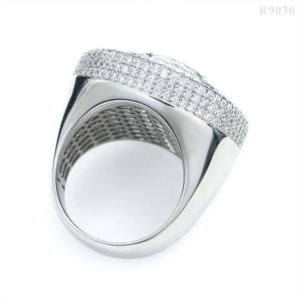 New  Modern Moissanite Rings for Men Hip hop Mosaic Ring Original 925 Sterling Silver Jewelry Moissanite Diamond Rings for Men