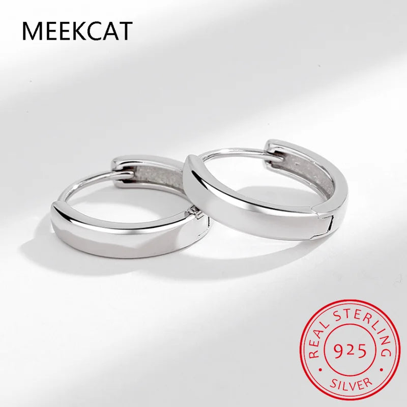 Man/Women's 925 Sterling Silver Hoop Earrings Huggies Cute Neat Gift For Girls/Boys Fine Jewelry Accessory Party Gift DA1417