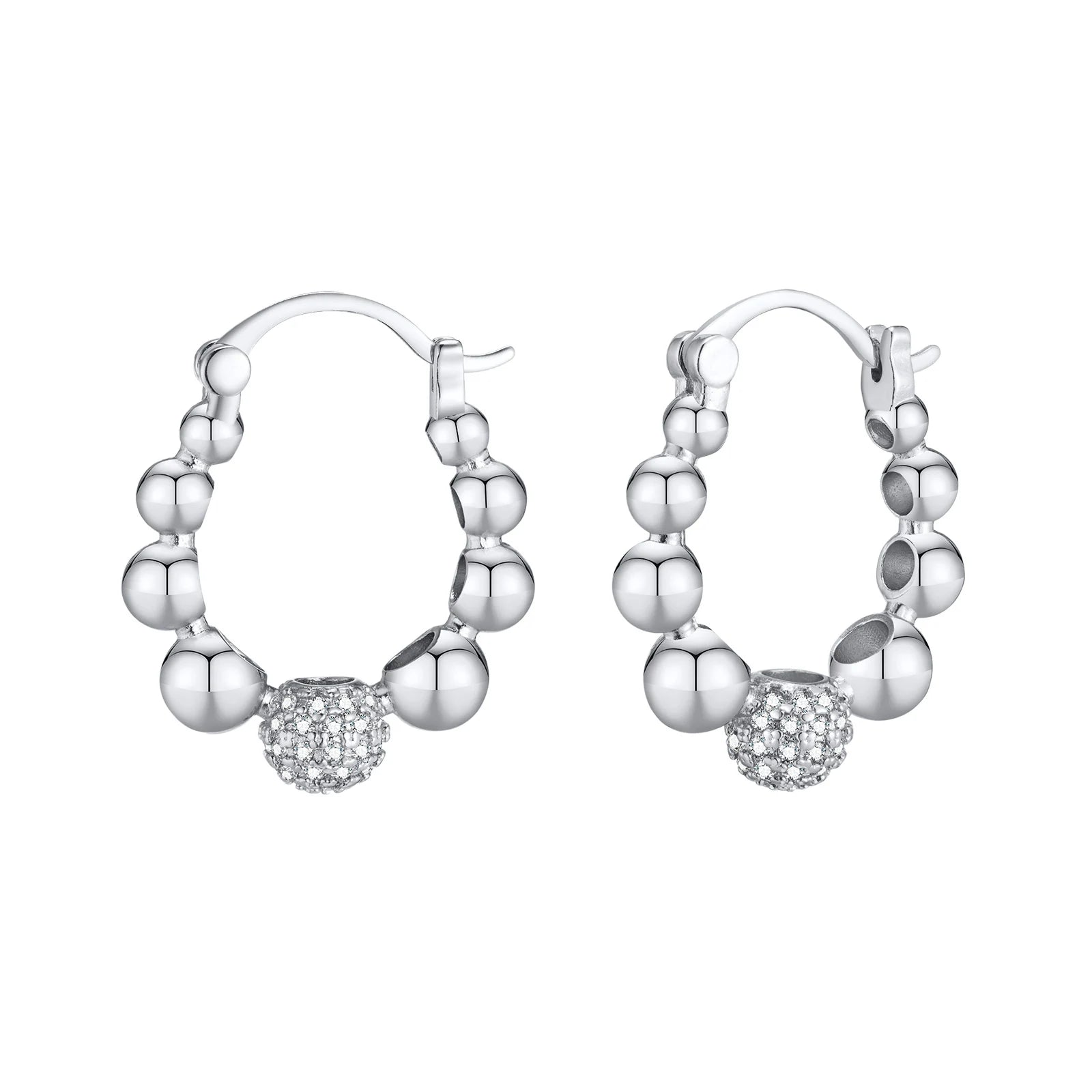 Chunky Huggies Hoop Earrings for Women, Statement Pave Cubic Zirconia Ear Jewelry Hypoallergenic