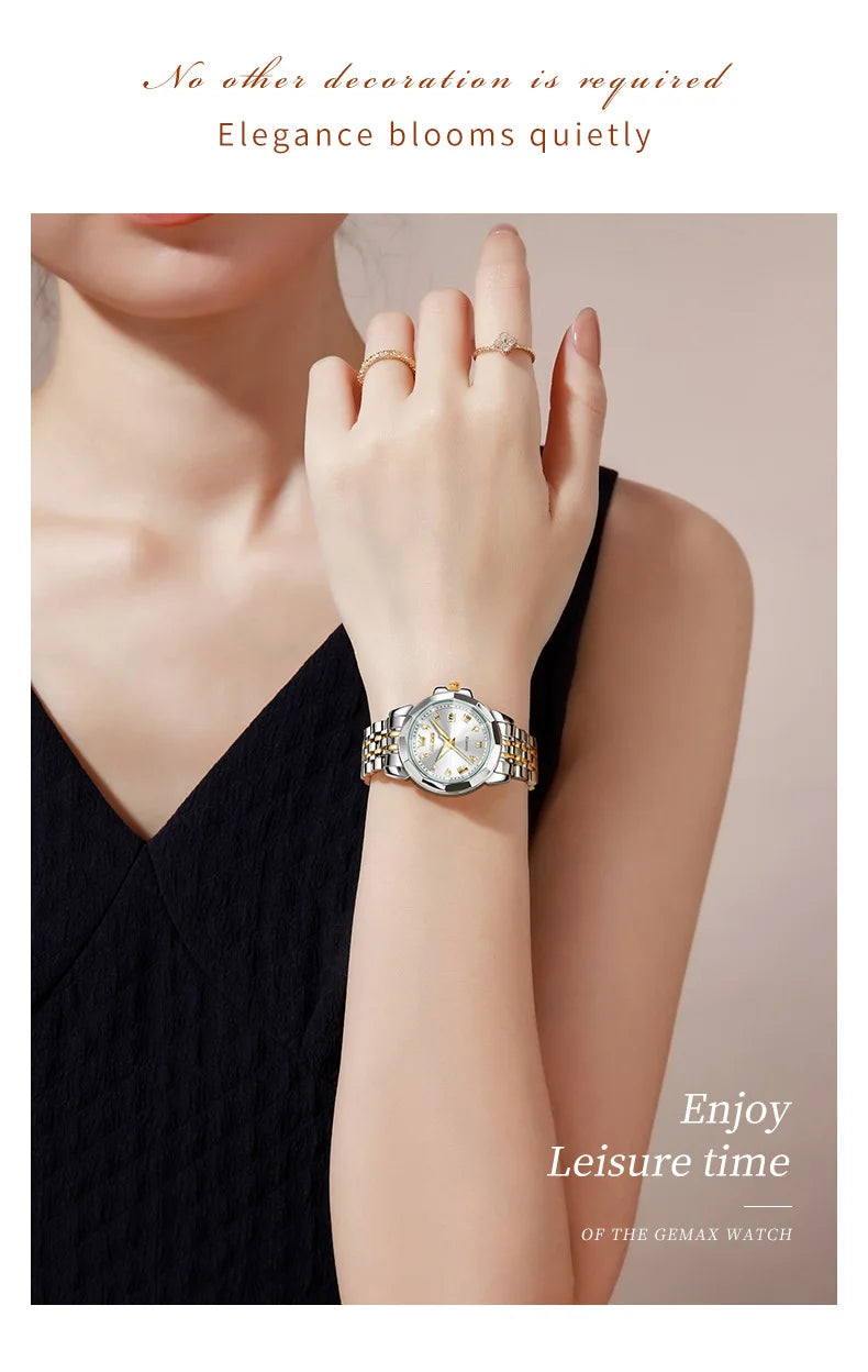 OLEVS 9931X Women Watches Fashion Original Fragrant Quartz Watch Waterproof Rhombus Stainless Steel Date Perfume Ladies Watches